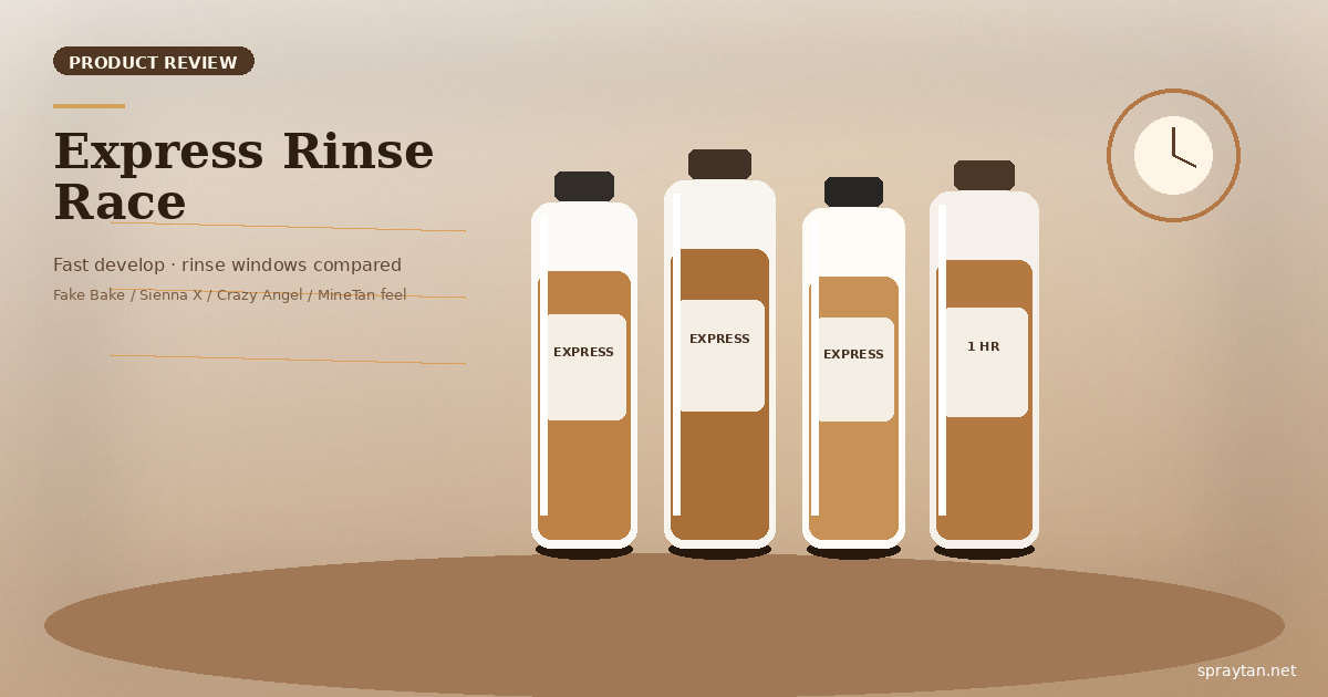Express rinse race — fast-develop spray tan solutions