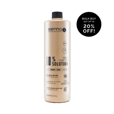 Sienna X 10% spray tan solution